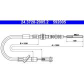 Koppelingkabel ATE - 24.3728-2005.2