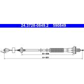 Kupplungsseil ATE - 24.3728-0849.2