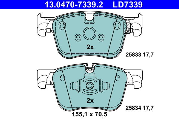 Front brake pad set