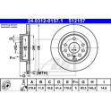 Brake disc set (2) ATE - 24.0312-0157.1
