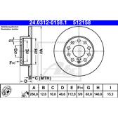 Brake disc set (2) ATE - 24.0312-0158.1