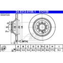 Brake disc set (2) ATE - 24.0312-0159.1