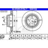 Brake disc set (2) ATE - 24.0320-0154.1