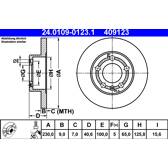 Brake disc set (2) ATE - 24.0109-0123.1