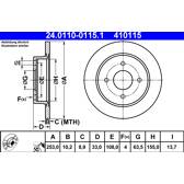 Brake disc set (2) ATE - 24.0110-0115.1