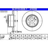 Brake disc set (2) ATE - 24.0110-0226.1