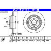 Brake disc set (2) ATE - 24.0111-0145.1
