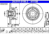 Brake disc (per unit)