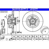 Brake disc (per unit) ATE - 24.0112-0177.2