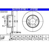 Brake disc set (2) ATE - 24.0112-0190.1