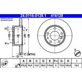 Brake disc set (2) ATE - 24.0116-0128.1