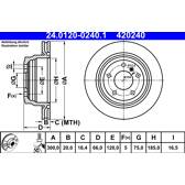 Brake disc set (2) ATE - 24.0120-0240.1