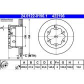 Brake disc set (2) ATE - 24.0122-0196.1