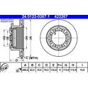 Brake disc set (2) ATE - 24.0122-0267.1