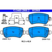 Rear brake pad set ATE - 13.0460-2868.2