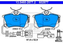 Rear brake pad set