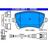 Rear brake pad set ATE - 13.0460-2882.2