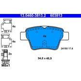 Rear brake pad set ATE - 13.0460-3813.2