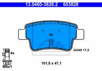 Rear brake pad set