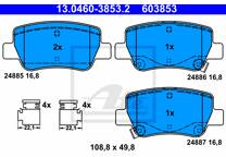 Rear brake pad set