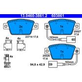 Rear brake pad set ATE - 13.0460-3861.2