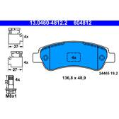 Rear brake pad set ATE - 13.0460-4812.2
