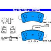 Rear brake pad set ATE - 13.0460-4890.2