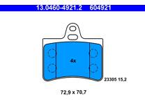 Rear brake pad set