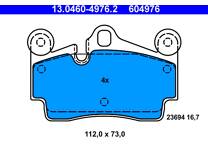 Rear brake pad set