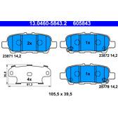 Rear brake pad set ATE - 13.0460-5843.2
