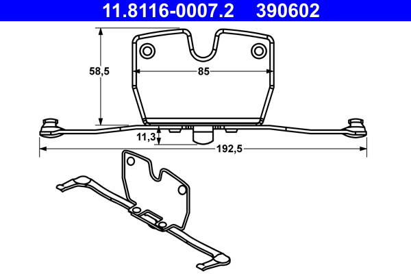 Spring, disc brake pad