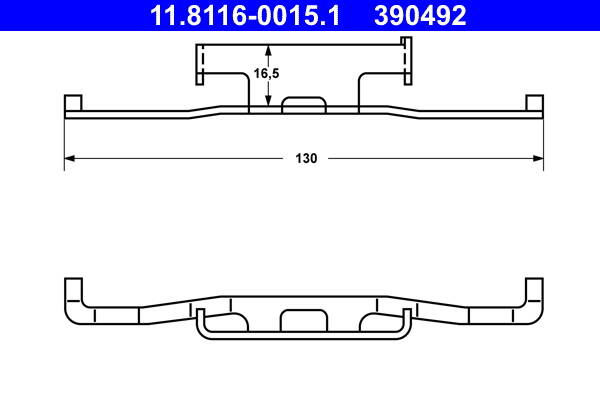 Spring, disc brake pad