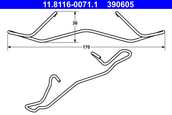 Spring, disc brake pad