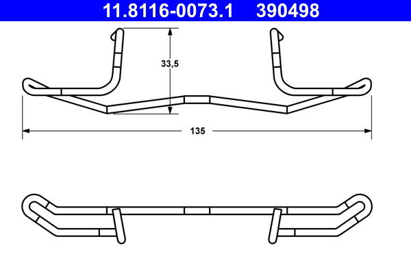 Spring, disc brake pad