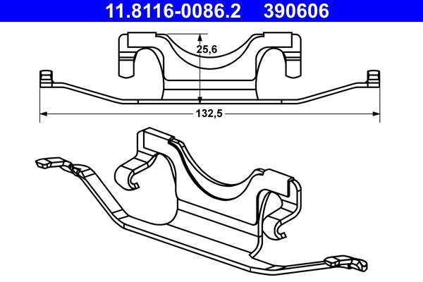 Spring, disc brake pad