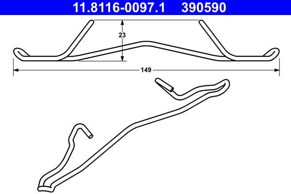 Spring, disc brake pad