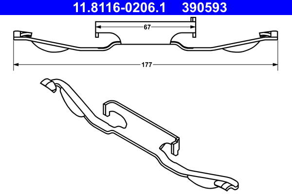 Spring, disc brake pad