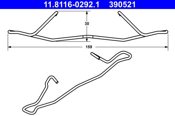 Spring, disc brake pad