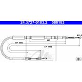 Seilzug, Feststellbremse ATE - 24.3727-0183.2