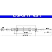 Seilzug, Feststellbremse ATE - 24.3727-0213.2