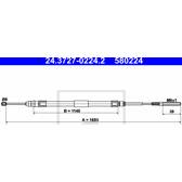 Seilzug, Feststellbremse ATE - 24.3727-0224.2