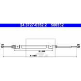 Seilzug, Feststellbremse ATE - 24.3727-0352.2