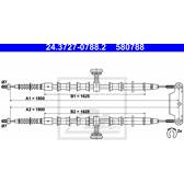 Seilzug, Feststellbremse ATE - 24.3727-0788.2