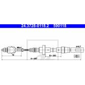Seilzug, Kupplungsbetätigung ATE - 24.3728-0118.2