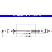 Seilzug, Kupplungsbetätigung ATE - 24.3728-0850.2