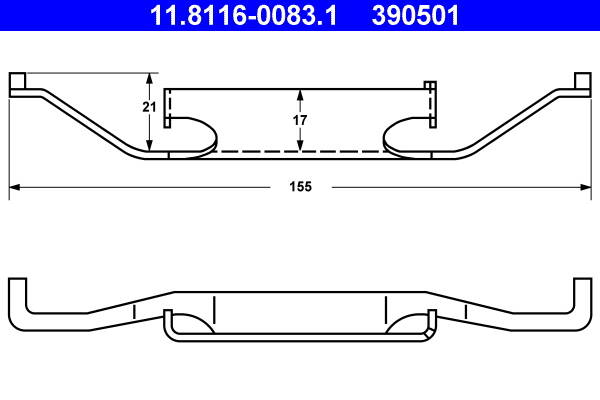 Spring, disc brake pad