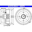 Conjunto de dois tambores de freio ATE - 24.0218-0024.2