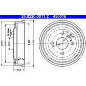 Conjunto de dois tambores de freio ATE - 24.0220-0011.2