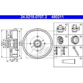 Jeu de 2 tambours de frein ATE - 24.0218-0707.2