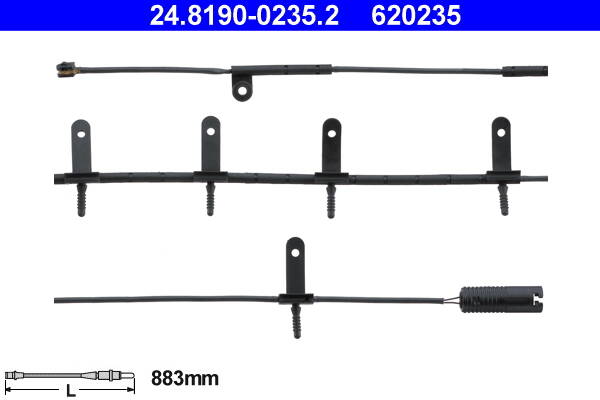 Warning Contact, brake pad wear